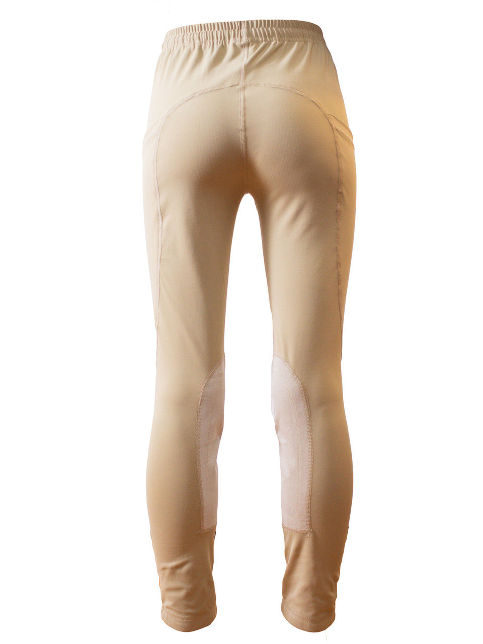 Anni Lyn Sportswear Kids Camp Knee Patch Tights - Tan - Back