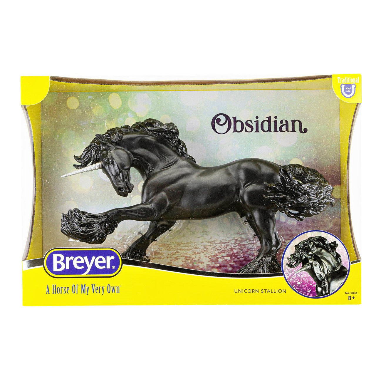 Breyer Horses - Obsidian Unicorn Stallion in Box