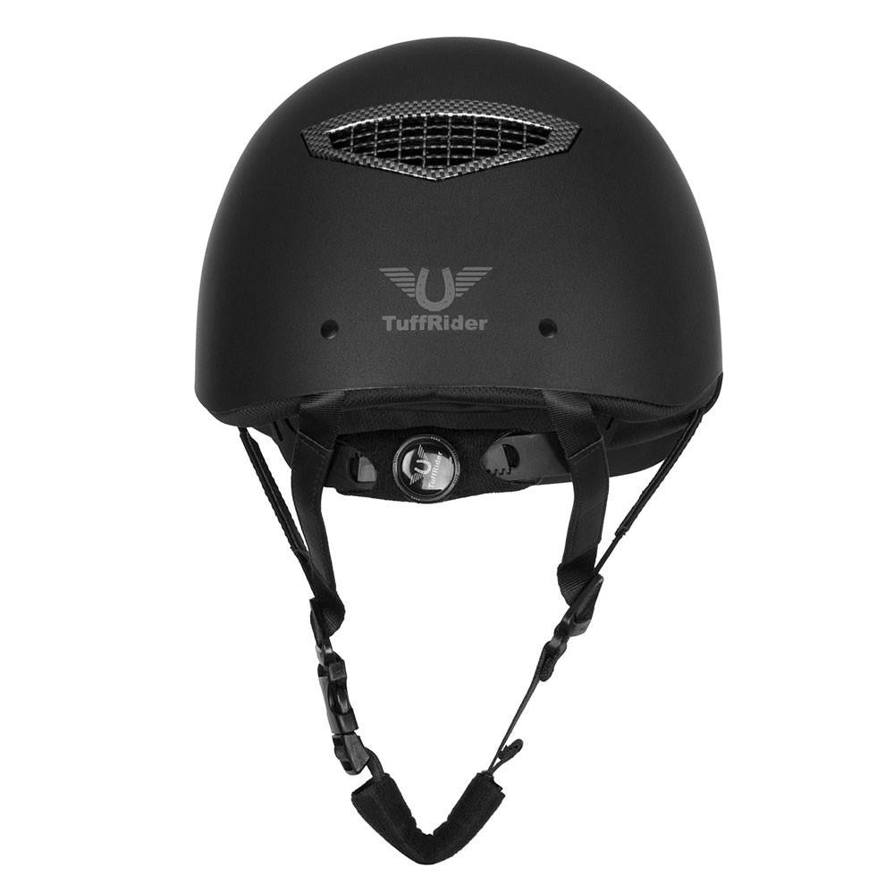 TuffRider Starter Horse Riding Helmet with Carbon Fiber Grill - Back