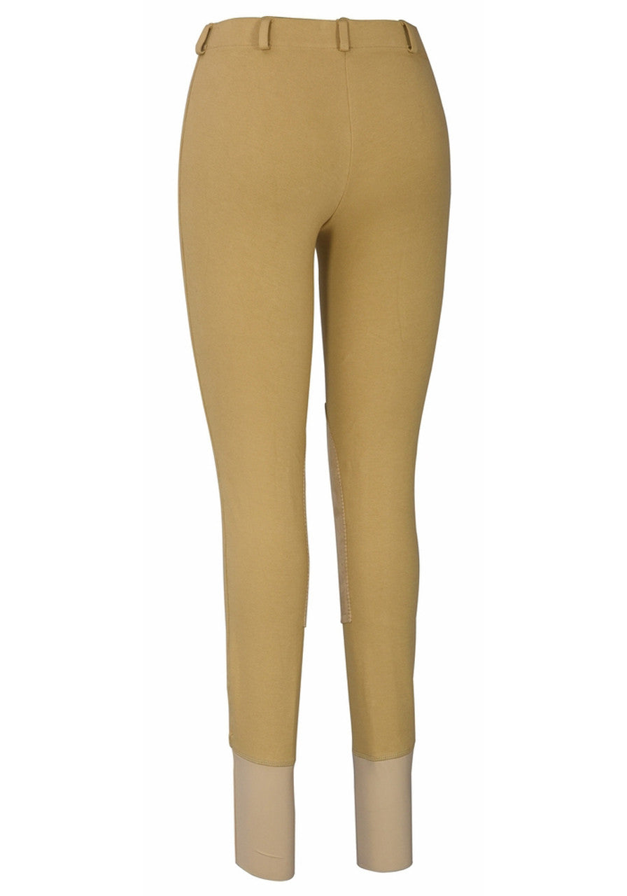 TuffRider Ladies Starter LowRise Pull On Breeches - Tan/Back