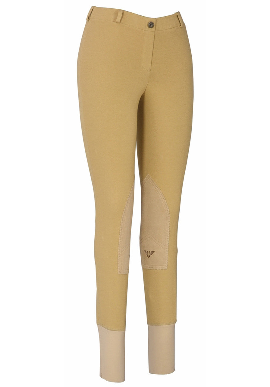 TuffRider Ladies Starter LowRise Pull On Breeches - Tan/Front