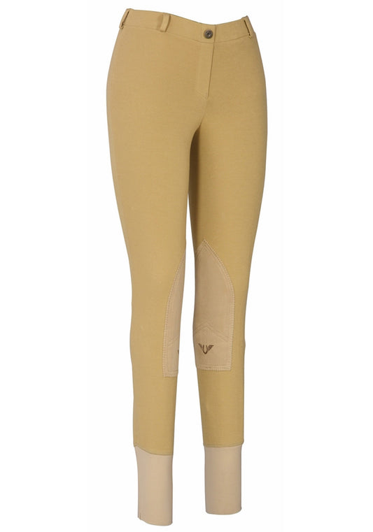 TuffRider Ladies Starter LowRise Pull On Breeches - Tan/Front