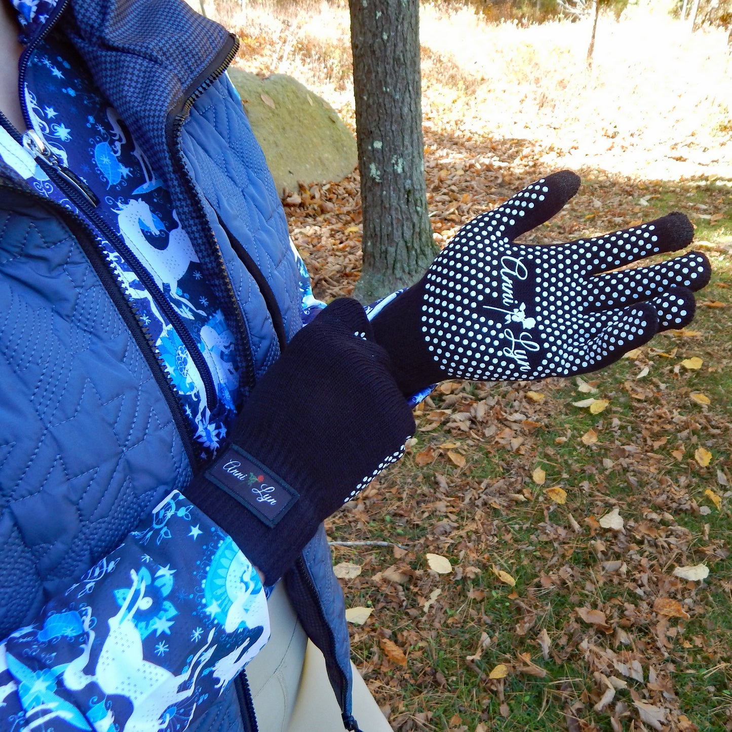 Anni Lyn Sportswear Winter Knit Gloves with Silicone Grip