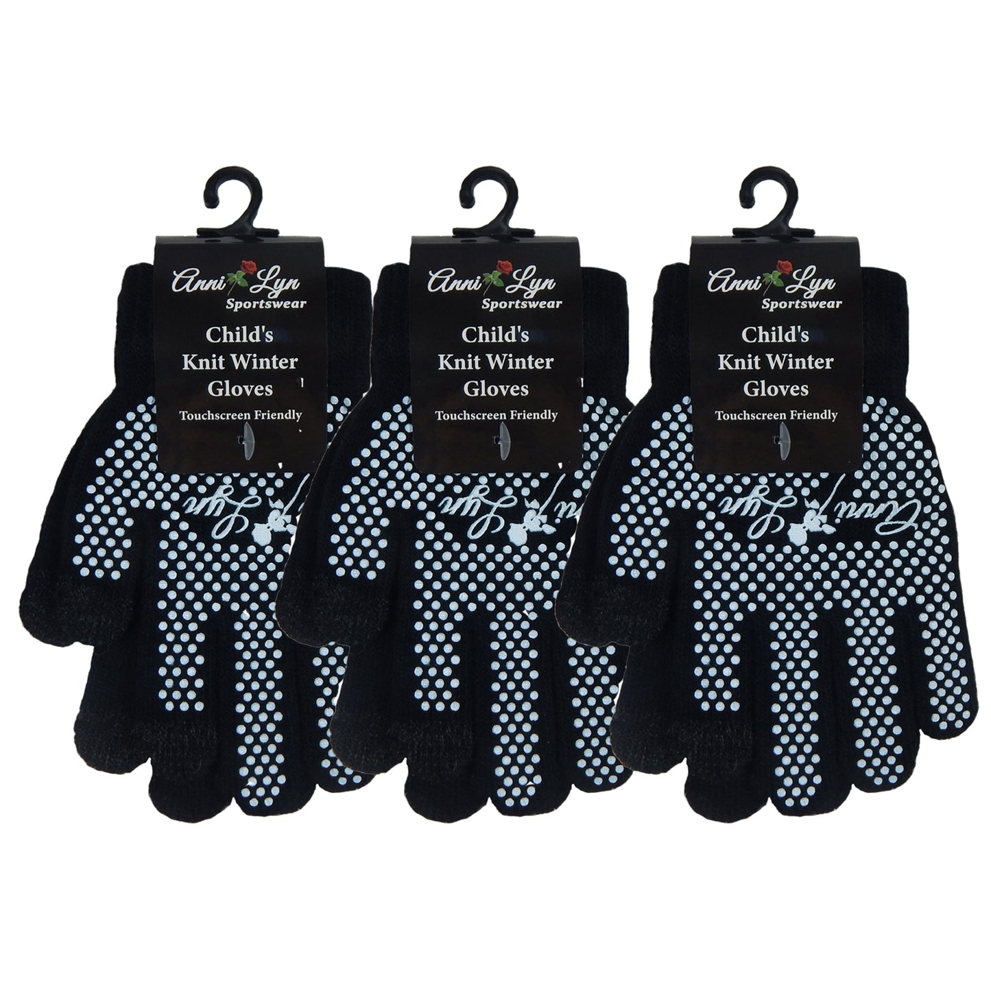 Anni Lyn Sportswear Winter Knit Gloves with Silicone Grip