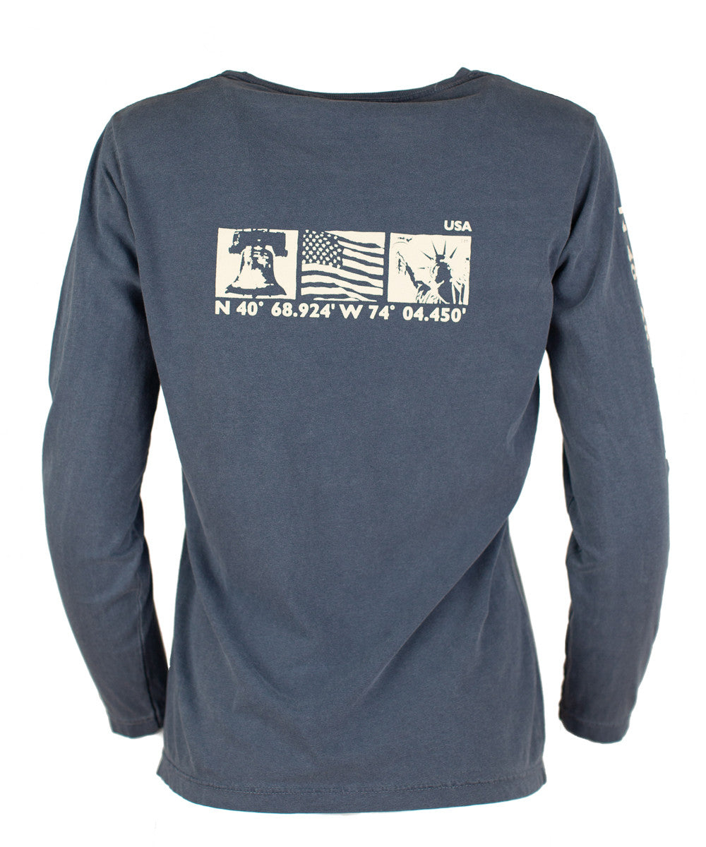 TownWear USA Long Sleeve Tee - Denim Back