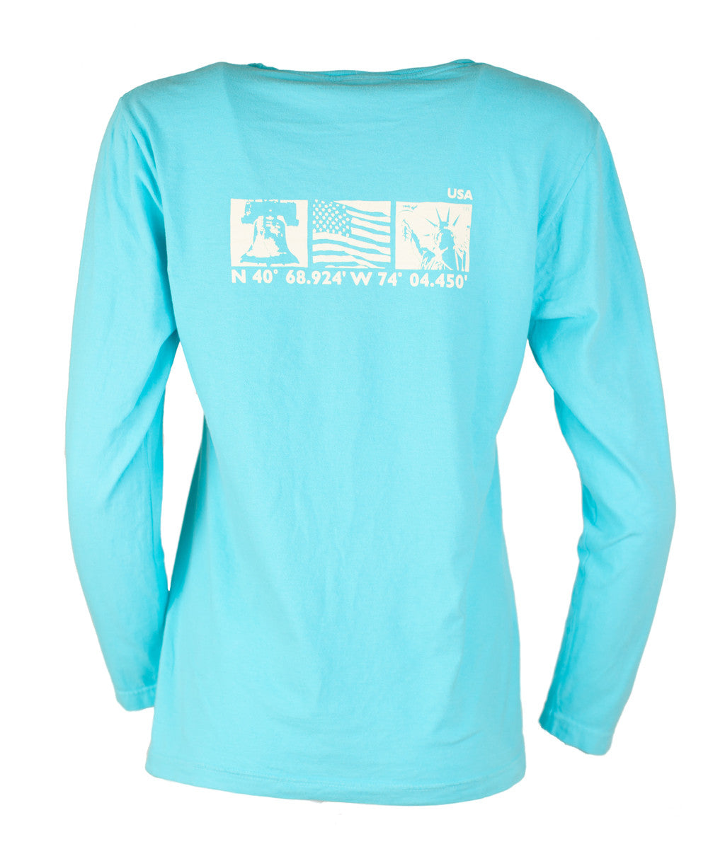 TownWear USA Long Sleeve Tee - Lagoon Back