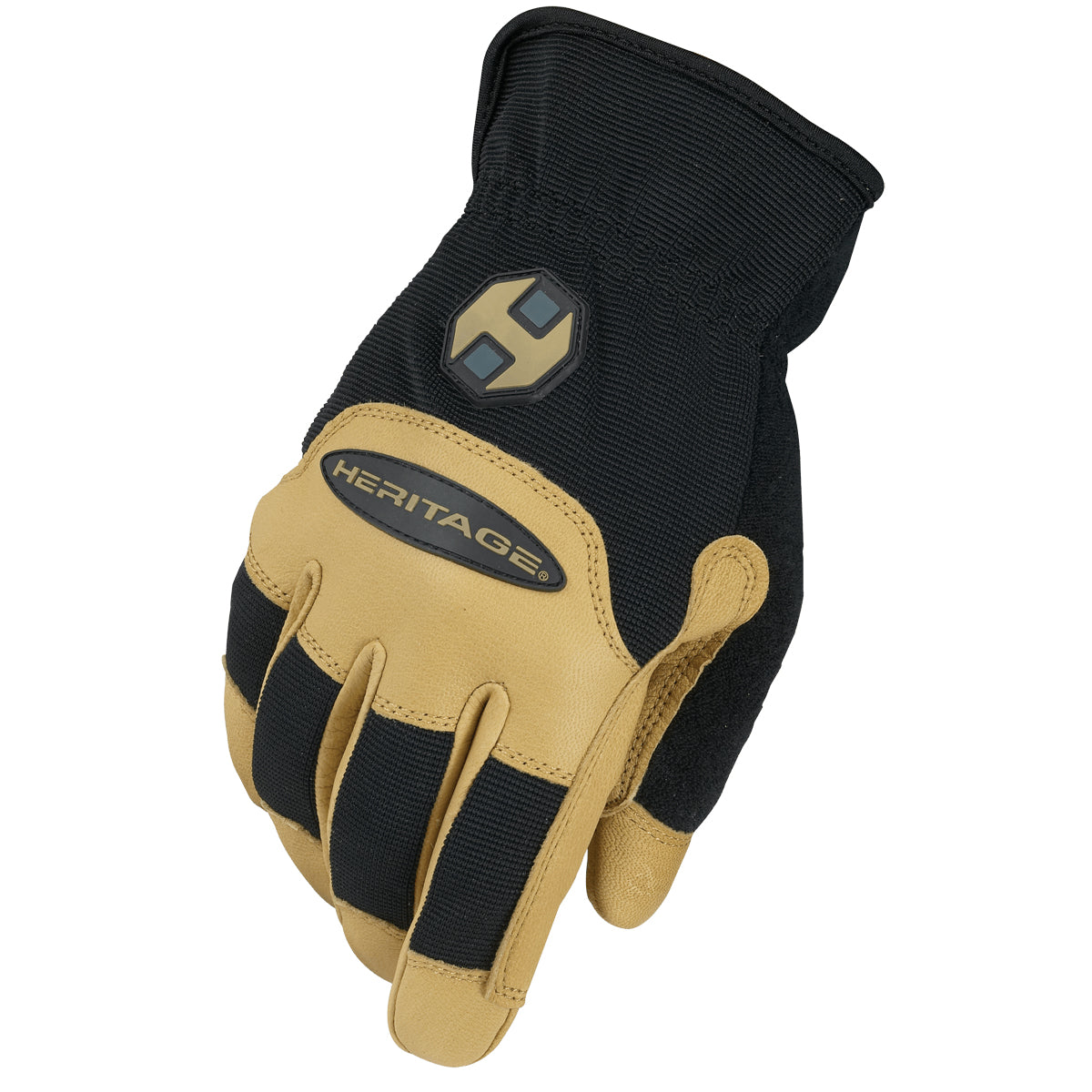 Heritage Stable Work Gloves in Black/Tan