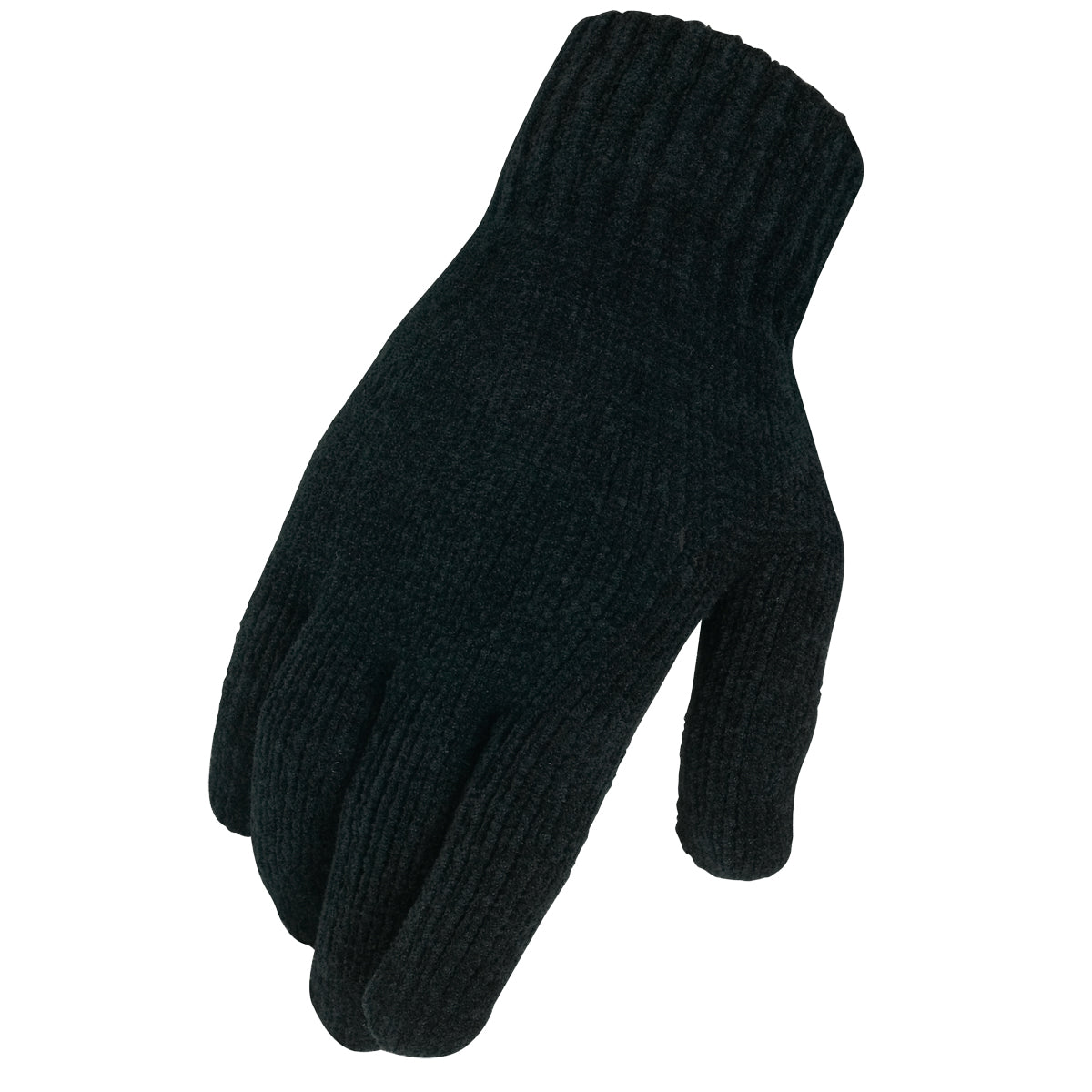 Heritage Chenille Knit Gloves in Black