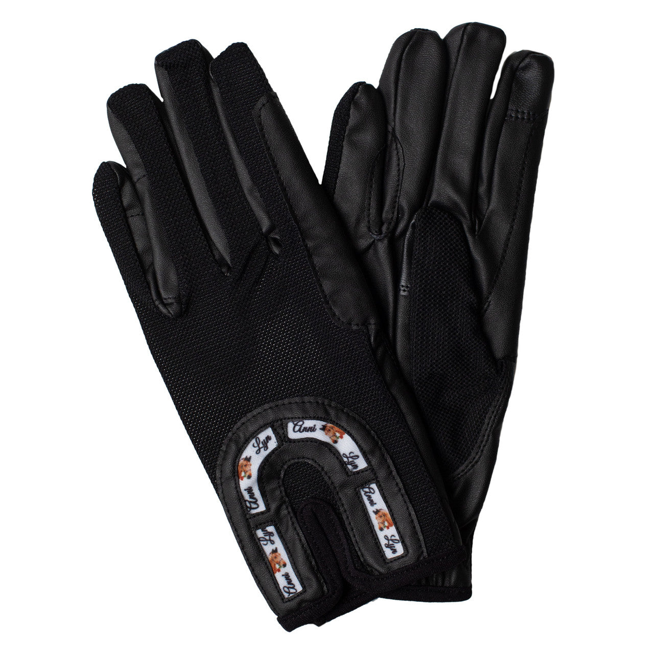 Anni Lyn Sportswear Women's Summer Mesh Glove  - Black Logo