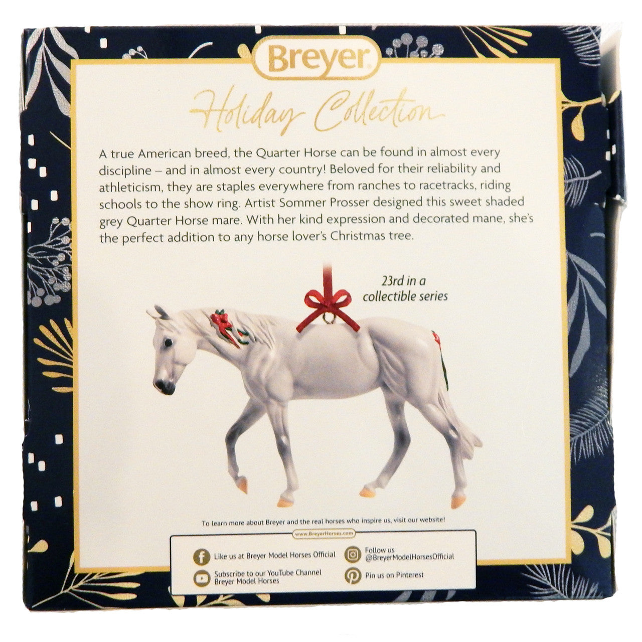 Breyer Horses Holiday 2024 Beautiful Breeds Ornament - Box Back