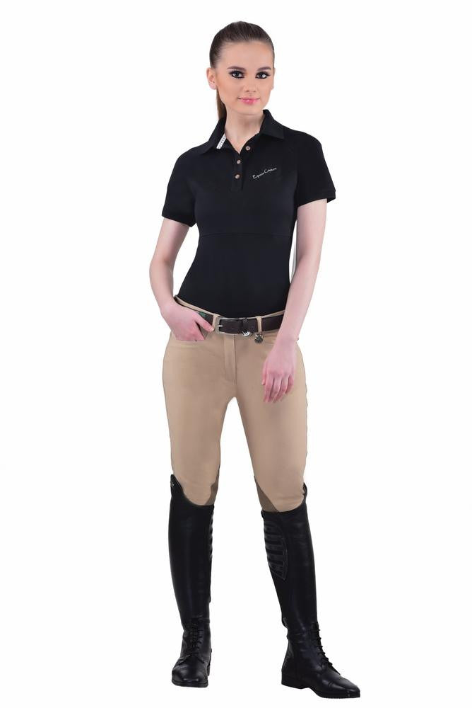 TuffRider Ladies Perfect Knee Patch Breeches - Tan