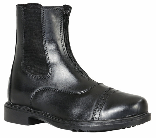 TuffRider Children's Starter Front Zip Paddock Boots - Black