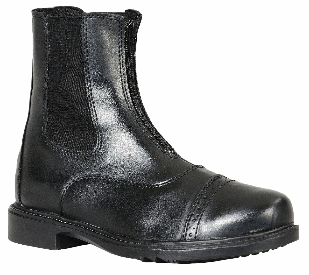 TuffRider Ladies Starter Front Zip Paddock Boots - Black