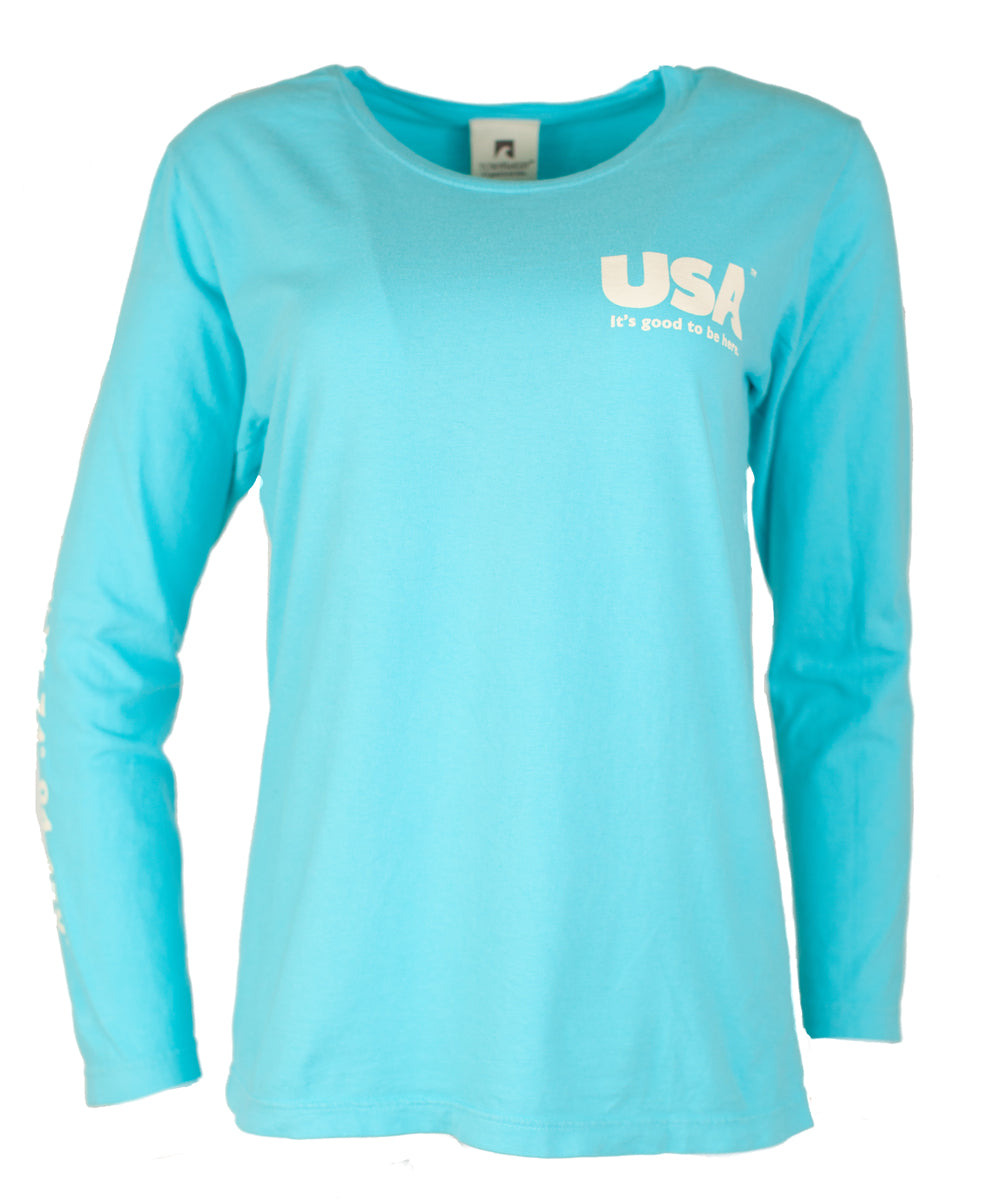 Townwear "USA - It's Good to be Here"  Women's Long Sleeve Tee