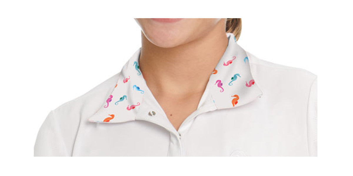 Ovation Children's Ellie Tech Show Shirt - Seahorses