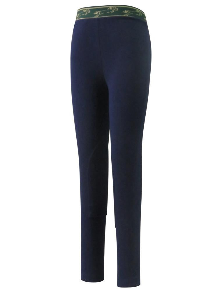 TuffRider Children's Cotton Schoolers Riding Tights - Navy