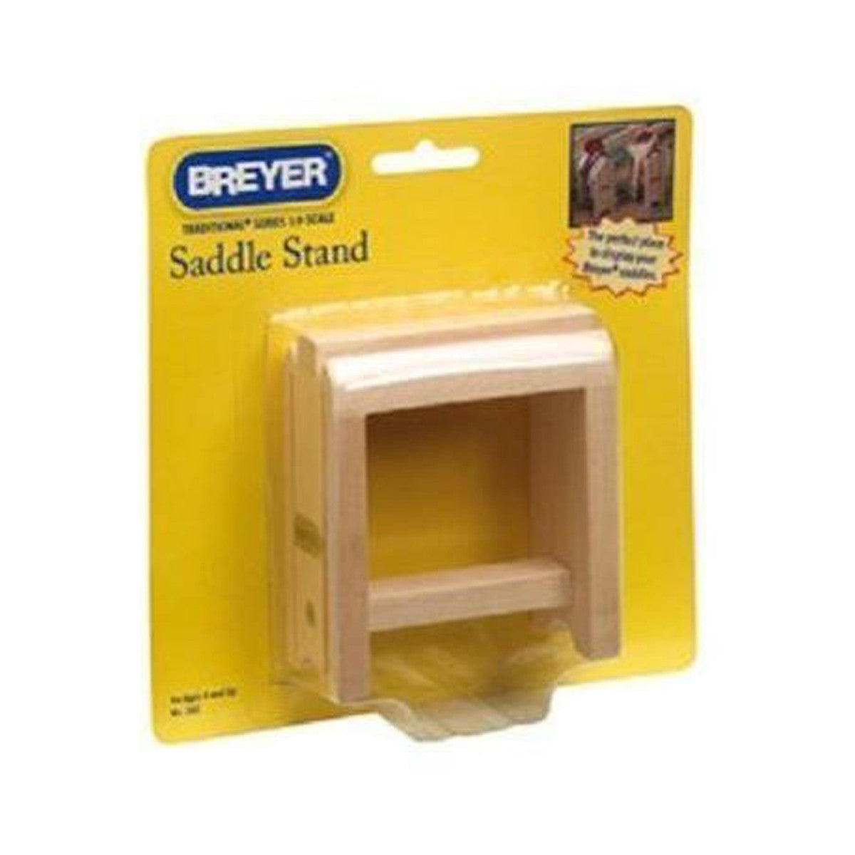 Breyer Wooden Saddle Stand on Card