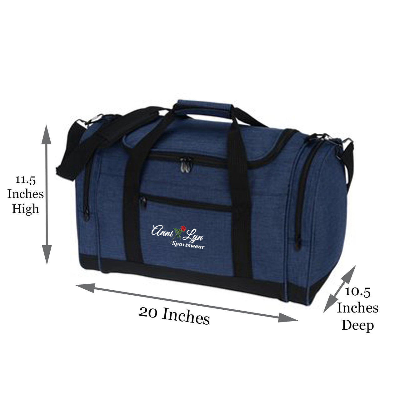 Anni Lyn Sportswear Duffle Bag - Dimensions