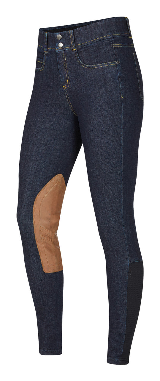 Kerrits Women's Stretch Denim Knee Patch Breech - Denim