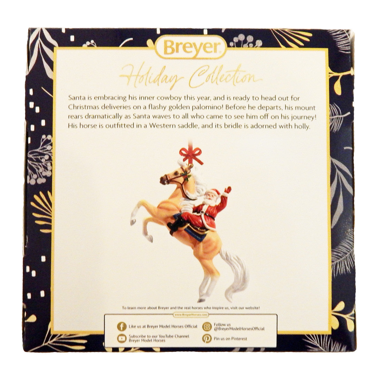 Breyer Horses Holiday Collection 2024 Ornament - Hi Ho Santa - Box Back