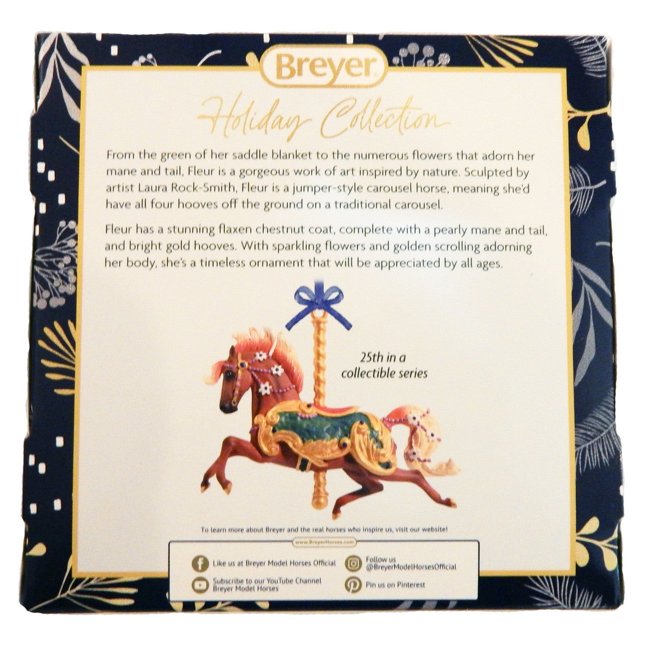 Breyer Horses Holiday Collection 2024 Carousel Ornament - Box Back