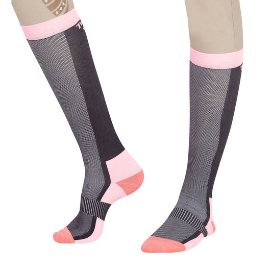 TuffRider Ladies Ventilated Knee Hi Socks - Peach