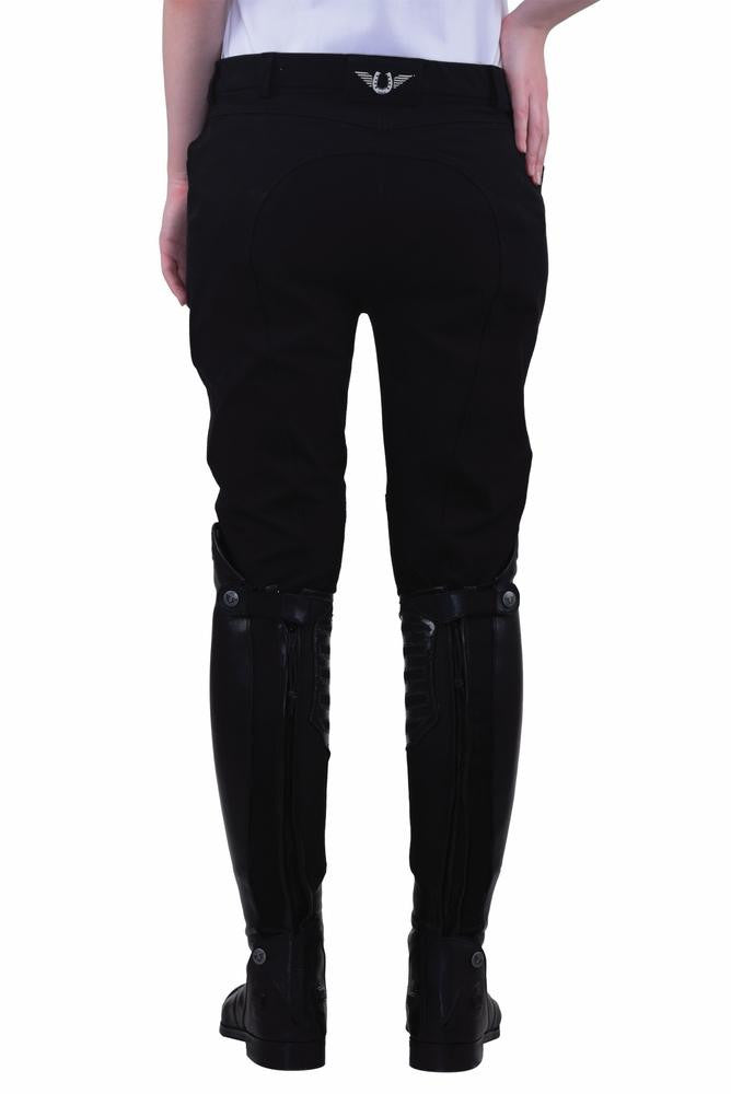 TuffRider Ladies Perfect Knee Patch Breeches - Black Back