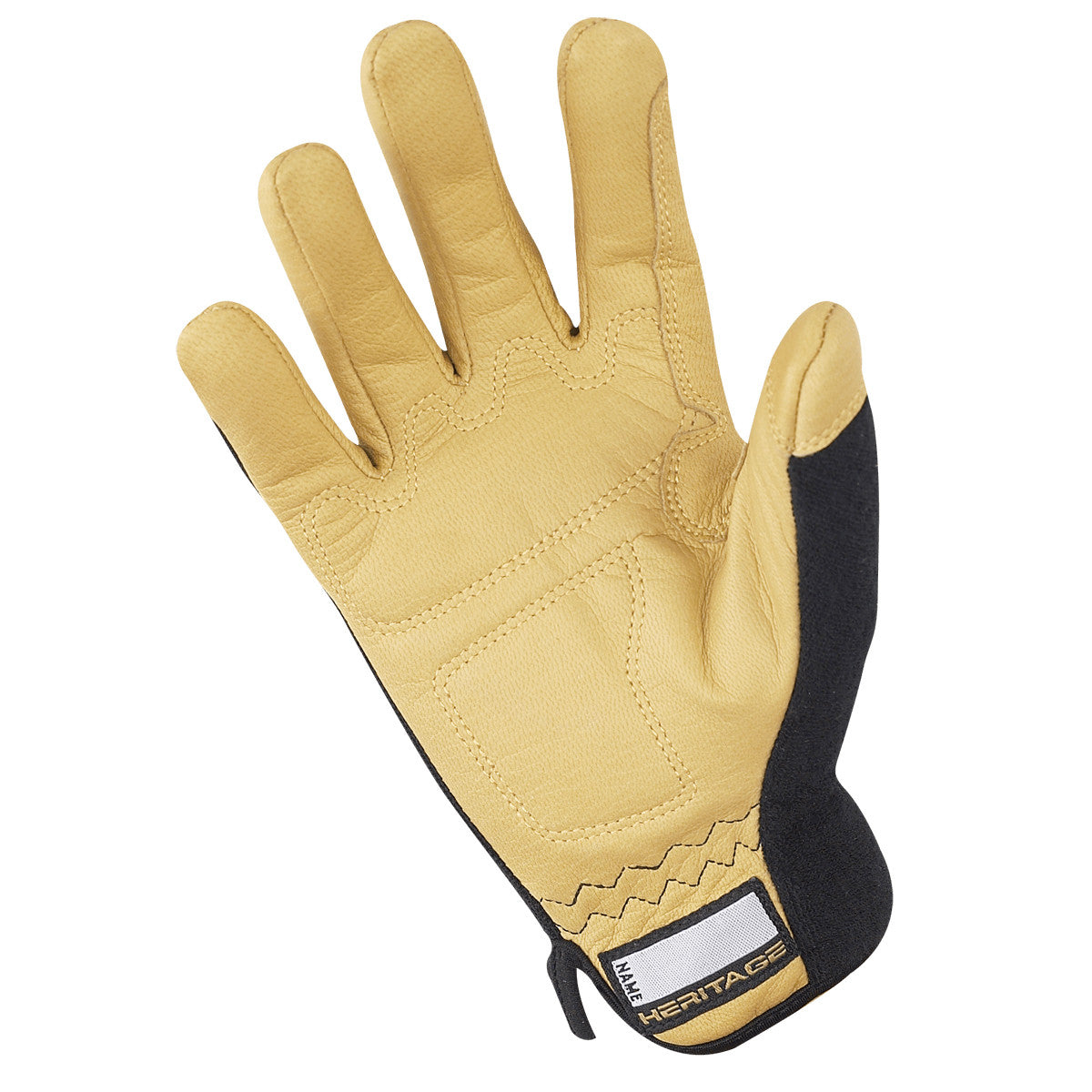 Heritage Stable Work Gloves in Black/Tan Palm