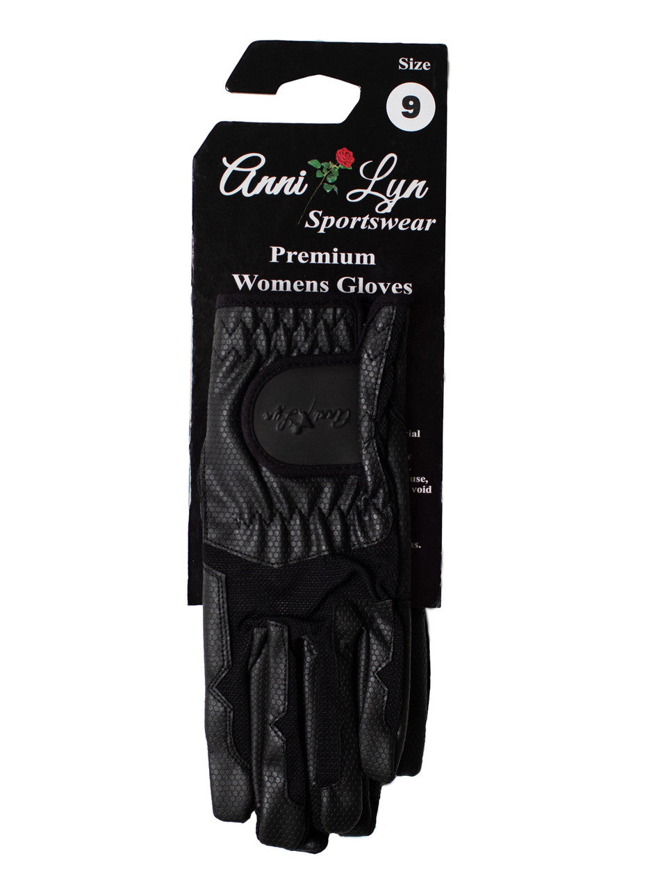 Anni Lyn Sportswear Women's Passage Riding Glove - Black On Card