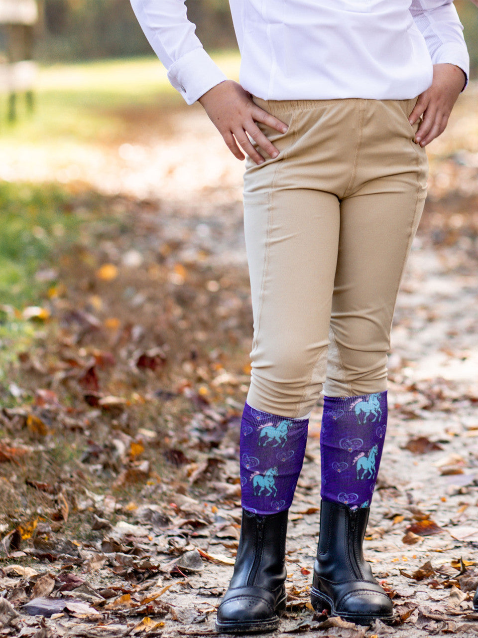 Anni Lyn Sportswear Kid's Printed Boot Socks - Horse Love Lifestyle