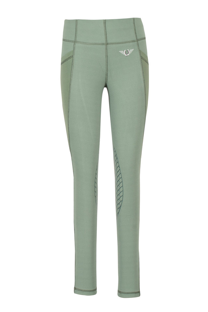 TuffRider Children's Minerva EquiCool Tights - Duck Green