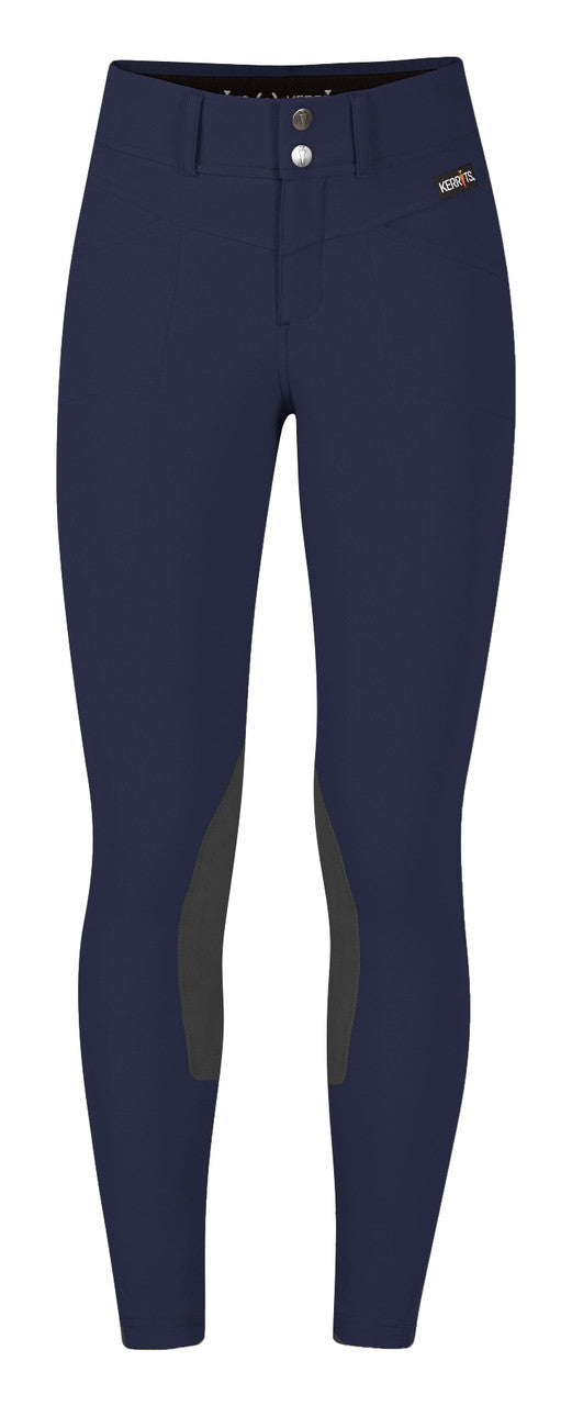 Kerrits Kids Crossover II Knee Patch Breech - Navy