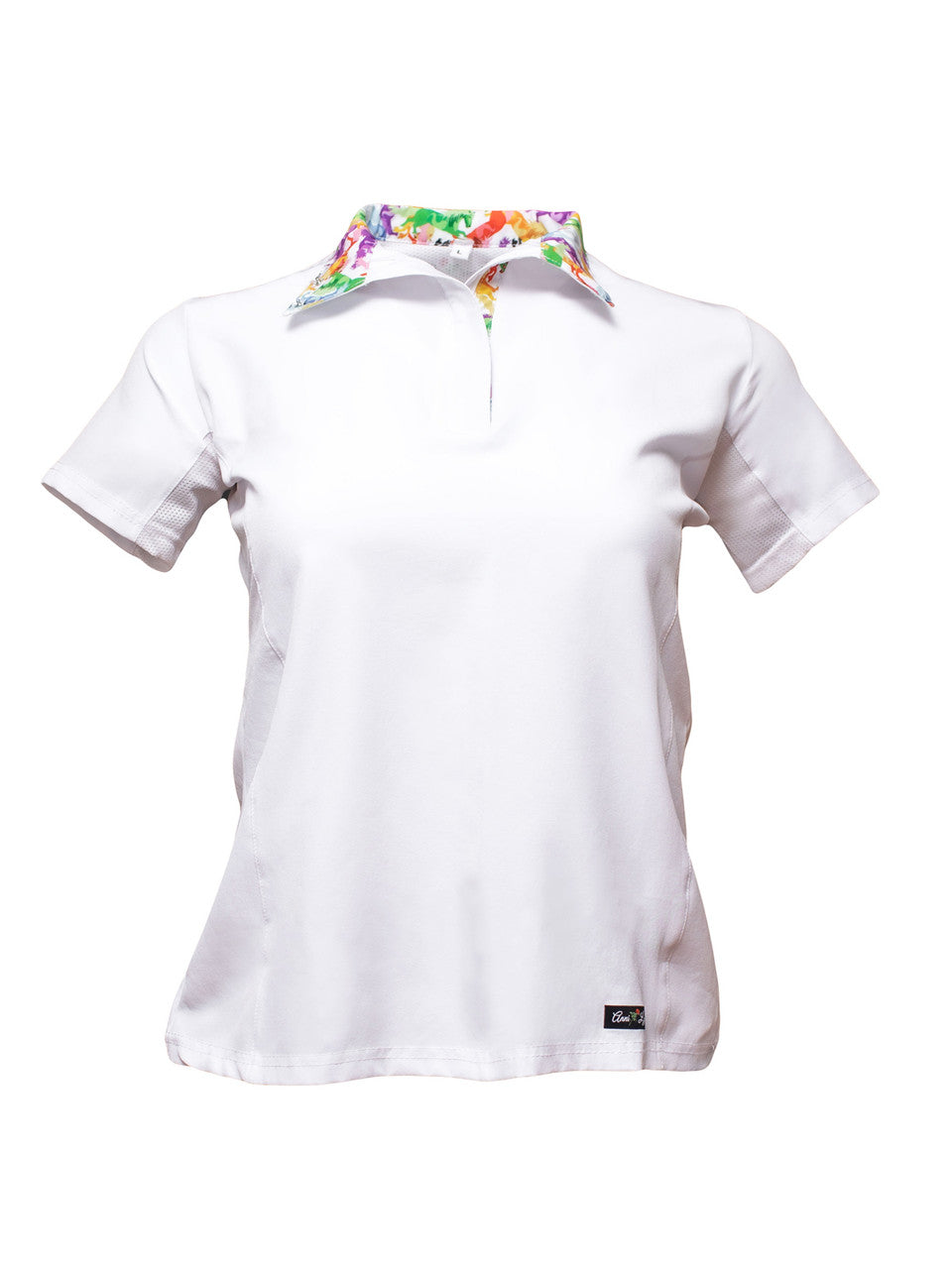 Anni Lyn Sportswear Women's Short Sleeve Ventilated Show Shirt - Vibrant Horses