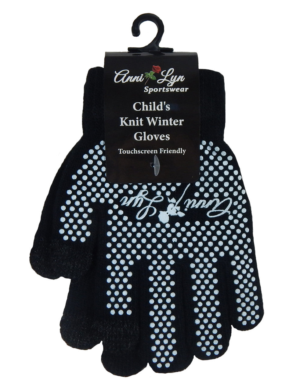 Anni Lyn Sportswear Winter Knit Gloves with Silicone Grip - Child's Package