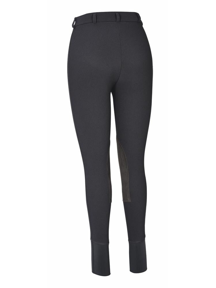 TuffRider Ladies Ribb Knee Patch Breeches - Black Back