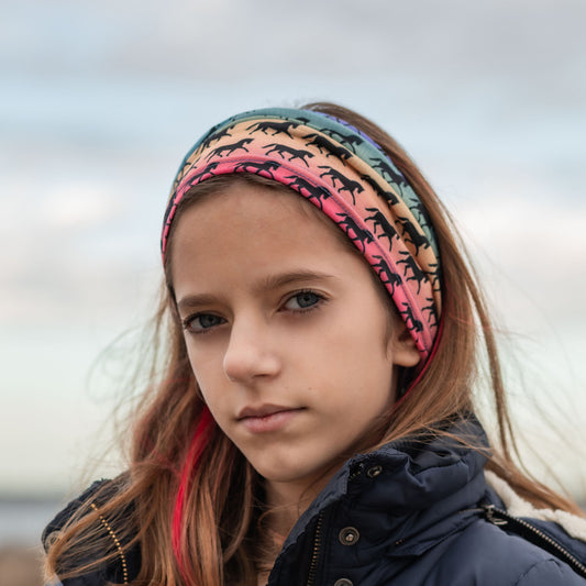 Anni Lyn Sportswear Kid's Equestrian Headband - Sunset1