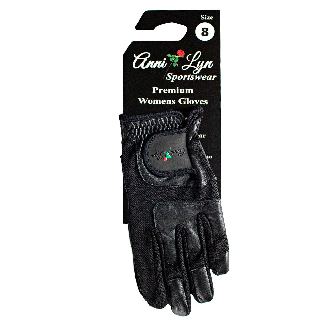 Anni Lyn Sportswear Women's Flexfit Pro Leather Glove - Black On Card