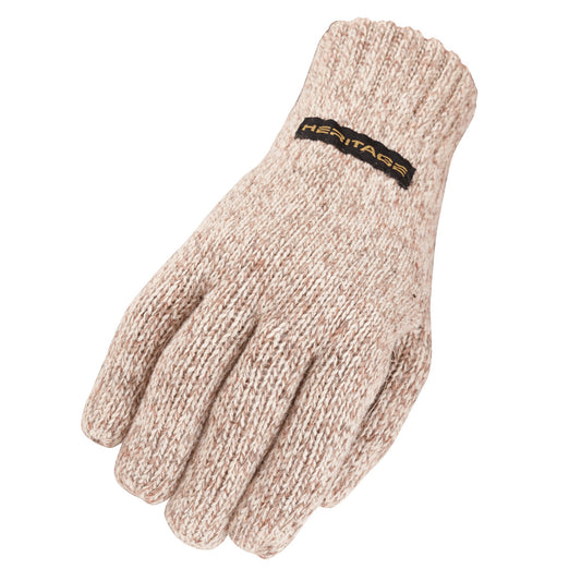 Heritage Gloves Winter Ragg Wool Gloves - Oatmeal Color