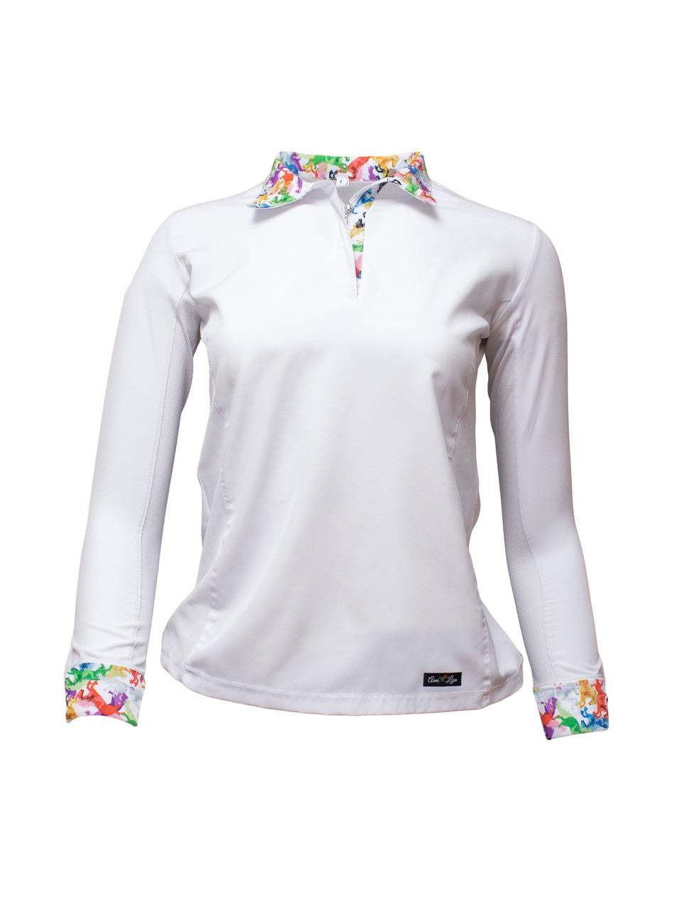 Anni Lyn Sportswear Women's Ventilated Long Sleeve Show Shirt - Vibrant Front