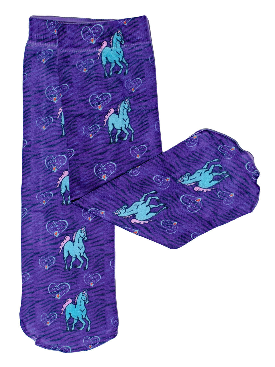 Anni Lyn Sportswear Kid's Printed Boot Socks - Horse Love