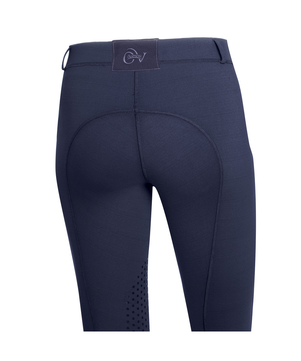 Ovation Child's AeroWick Silicone Knee Patch Tight - Navy Rear