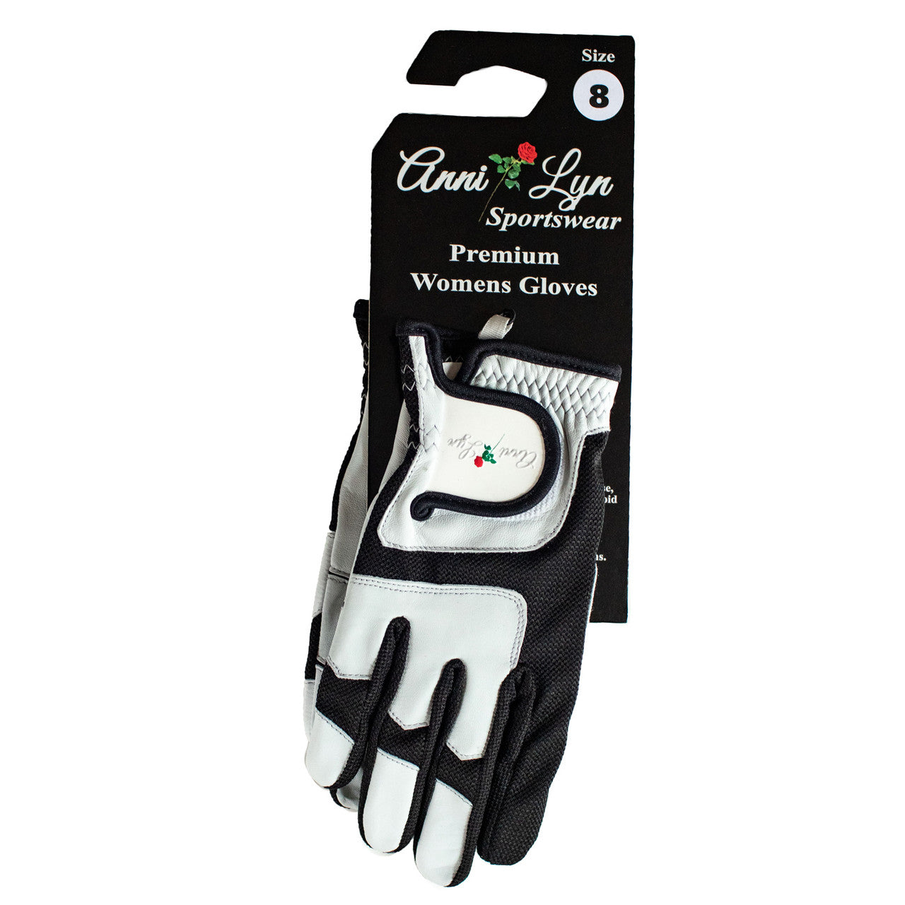 Anni Lyn Sportswear Women's Flexfit Pro Leather Glove - White On Card