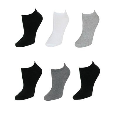 K. Bell  Women's Solids No Show Mixed Color 6-Pair Pack Socks Styles